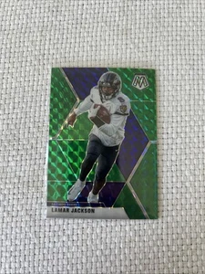 Lamar Jackson 2020 Panini Mosaic Green Prizm #19 Ravens Mint - Picture 1 of 2