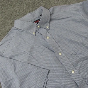 Roundtree Yorke Shirt Men Extra Large Tall TravelSMART Houndstooth Short Sleeves - Picture 1 of 9