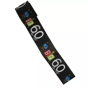 Over the Big Hill 60 Black Adult 60th Birthday Party Decoration Crepe Streamer - Picture 1 of 1