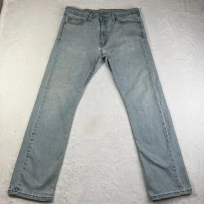 Pantalones de mezclilla rectos ajustados ligeros Levi's 513 azules para hombre 34x32 (real 33x30) Foto 1 de 4