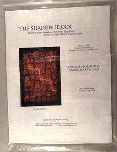 The Shadow Block - Kathie Alyce - Waterfall Quilts - Pattern Only w/Template - Picture 1 of 4