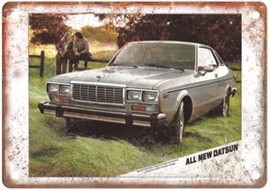 Vintage 1979 Datsun 810 Auto Ad Reproduction Metal Sign A11365 - Picture 1 of 2