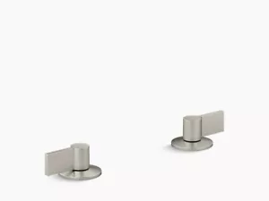 Manijas de fregadero de baño Kohler K-77974-4-BN con diseño de palanca en níquel cepillado - Imagen 1 de 3