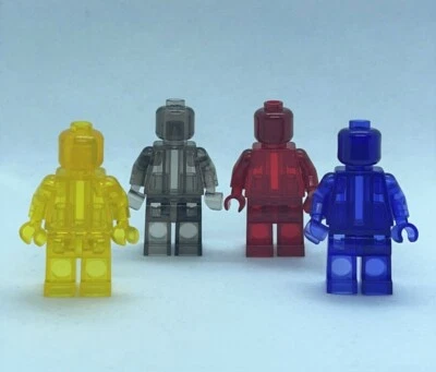 Nuevo RARO Lego Trans Negro, Amarillo, Rojo, Púrpura Monocromo Minifiguras  Foto 1 de 4