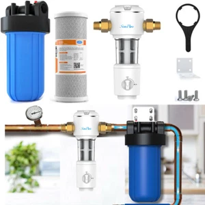 10*4,5" Big Blue Wasserfiltersystem + Spin Down Sediment Wiederverwendbarer Wasserfilter - Bild 1 von 12