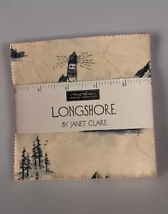 Moda Fabric LONGSHORE 5” Charm Pack 42pcs 100% Cotton - Picture 1 of 2