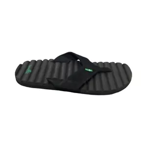 Sanuk Men's Beer Cozy Hops Black Flip Flops Sandals Yoga Mat SMS11111 Size 9 - Picture 1 of 8