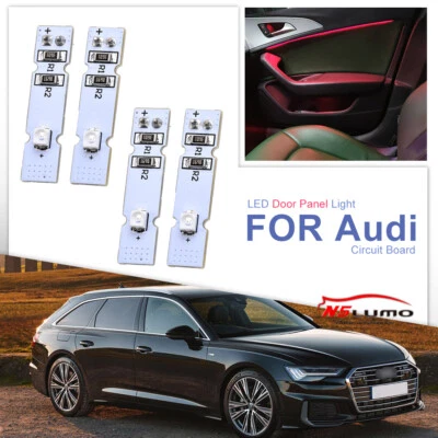 Placas de circuito de luces LED rojas para panel de puerta 4 piezas para Audi A7/S7 Sportback 2012-2018 Foto 1 de 4