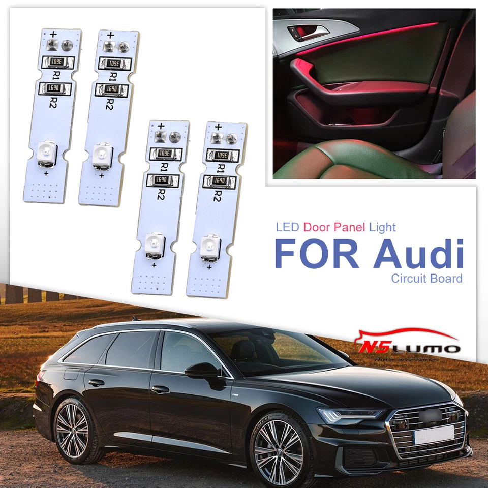 Placas de circuito de luces LED rojas para panel de puerta 4 piezas para Audi A7/S7 Sportback 2012-2018 Foto 1 de 4