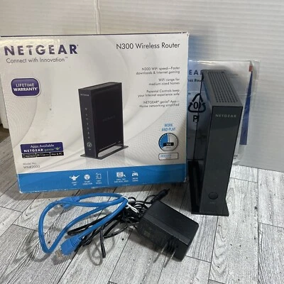 Netgear N300 300 Mbps 4-Port 10/100 Wireless N Router (WNR2000)  NOB - Image 1 of 4