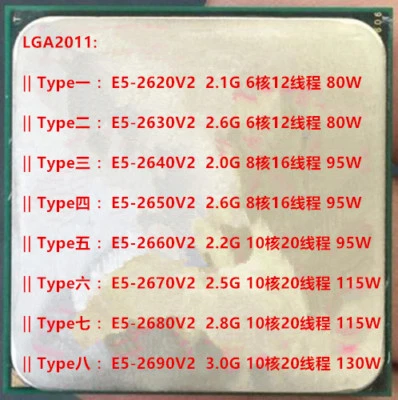Intel Xeon E5-2620V2 2630V2 2640V2 2650V2 2660V2 2670V2 2680V2 2690V2 2667V2 CPU - Image 1 of 4