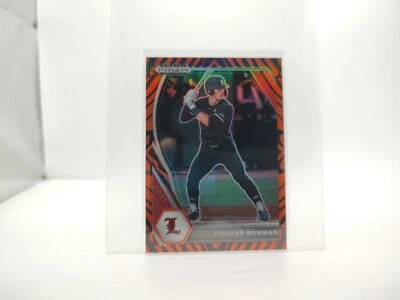 COOPER BOWMAN 2021 Panini Prizm Draft Picks Tiger Stripe Prospect RC /99 - Image 1 of 2