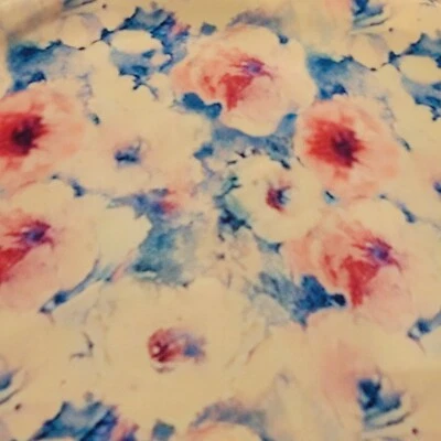 Rosas sobreexpuestas descoloridas sobre crepé de seda de 4 capas - ¡Hermosas! Foto 1 de 4