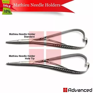 2Pcs Mathieu Needle Holder Hole Tip & Regular Orthodontic Ligature Suture Plier - Picture 1 of 3