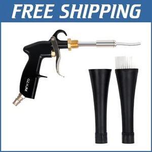 Ergonomic Aluminum Dust Blow Gun with Adjustable Air Flow - 2 Nozzle Connectors - Picture 1 of 11