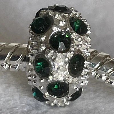 Piedra de nacimiento de cristal checo verde MAYO ESMERALDA cuentas se adapta a pulsera con dije europeo Foto 1 de 4