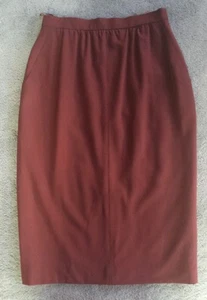 Escada Damen 36/6 KASTANIENBRAUN ~ ROST Vintage Bleistiftrock Neu ohne Etikett - Bild 1 von 4