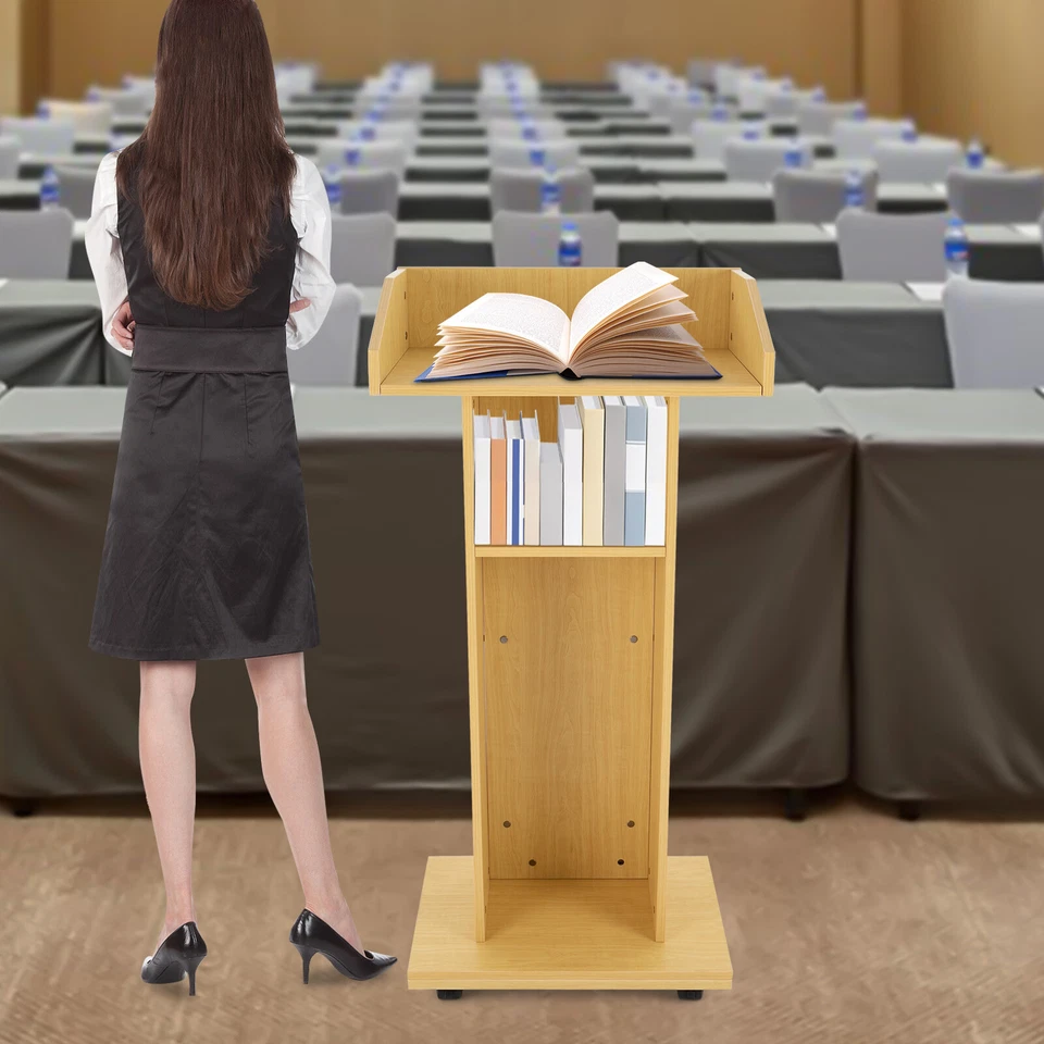 Mobile Conference Presentation Stand, Portable Classroom Standing Desk Podiums - Image 1 of 4