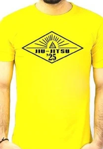 Brazilian Jiu-Jitsu Gracie 25 T shirt UFC MMA Pride Fighting Fight yellow - Picture 1 of 1