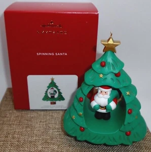 Hallmark Keepsake Ornament 2021 SPINNING SANTA Árbol de Navidad Nuevo en Caja H47 - Imagen 1 de 6