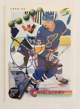 1994-95 Score #127 In Person Auto Craig Janney St. Louis Blues 