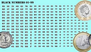 Markers - Numerals - B&W (Black) 01-99 Numbers - Waterslide Decals Battletech - Picture 1 of 1