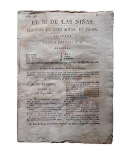Fernández de Moratín, Leandro - El Sí de las Niñas - (circa 1800) - Imagen 1 de 2