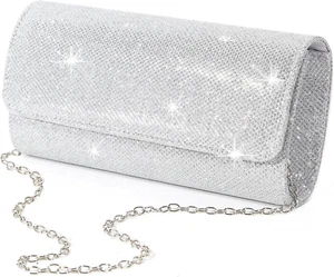 Lovyococo Evening Bag Clutch Purses for Women Ladies Sparkling Party Handbag Wed - Picture 1 of 11