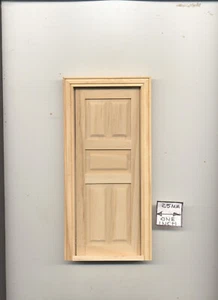 DOOR - 5 PANEL INTERIOR  dollhouse miniature wooden 6008 Fairy Door 1/12 scale - Picture 1 of 2