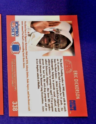 1990 PRO SET ERIC DICKERSON BLANK FRONT ERROR - Image 1 of 2