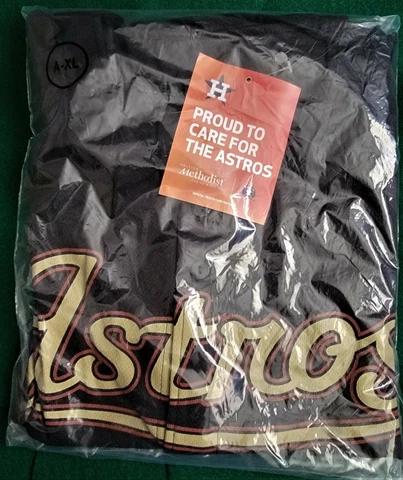 2021 Houston Astros SGA Berkman Lance Replica Black Jersey XL Cover