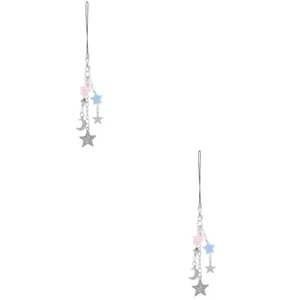2 sztuki Pentagram Łańcuszek na telefon komórkowy Torba studencka Charms Moda - Zdjęcie 1 z 12