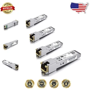 Pack Efficient 4 Modules SFP Cuivre 1.25G vers RJ45, Compatible avec Grandes Marques - Photo 1/8