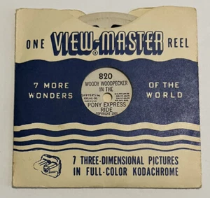 Vintage Woody Woodpecker Cartoon View-Master, reel 810 1951 Very Early Reel! - Picture 1 of 4