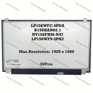 LP156WFC-SPDA B156HAN02.1 NV156FHM-N47 LP156WF9-SPK2 Narrow Panel Display Bezel - Picture 1 of 1