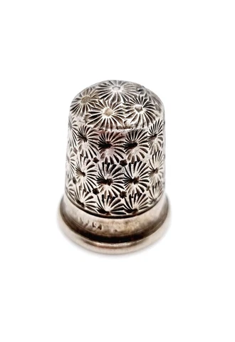 Samuel Foskett Sterling Silver Thimble Hallmarked Cover