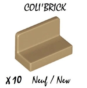 lego 4865 B - 10x Panneau Mur / Panel Wall 1x2x1 - Beige Foncé / Dark Tan - NEUF - Imagen 1 de 1