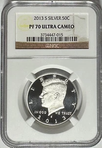 2013-S Silver Proof Kennedy Half Dollar - Grade PF 70 Ultra Cameo by NGC - Picture 1 of 6