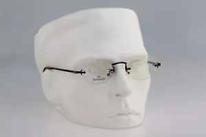 Burberrys By Safilo B 8808 5BL Vintage 90s black & gold rimless small eyeglasses - Picture 1 of 10