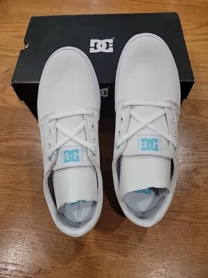 NIB DC Womens Sz 10.5 Trase Platform TX Skate Shoes White Blue Skateboarding - Image 1 of 4