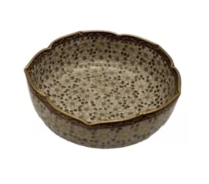JAPANESE SATSUMA "THOUSAND FLOWER" PORCELAIN BOWL Shimazu Crest, Late Meiji - Picture 1 of 10