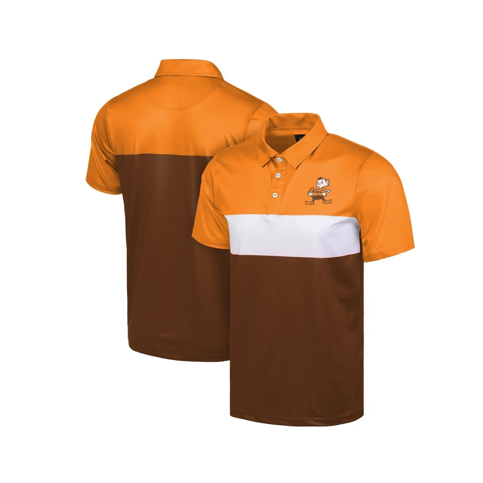 Camisa Polo Retro Cleveland Browns NFL Colorblock ¡ENVÍO GRATUITO! Foto 1 de 1