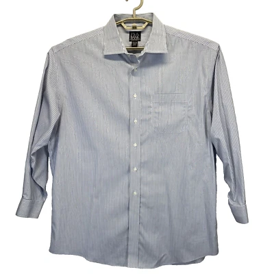 Camisa de vestir Jos A Bank para hombre talla 17,5-34 (17-33,5) Traveler’s Collection a rayas Foto 1 de 4