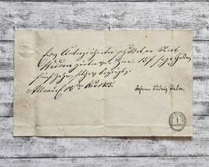 1825 Altnau Ludwig Palm Brief Widmer Dokument Vintage Thurgau Stempel Prägedruck - Picture 1 of 2