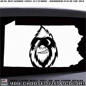 Fits Sasquatch Bigfoot Pennsylvania Home State Vinyl Decal Sticker Young Modern - Picture 1 of 4