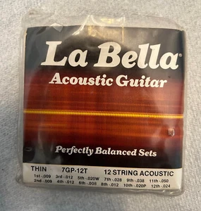 La Bella 7GP-12T Thin 9-24 Perfectly Balanced Sets 12-Strings Acoustic Guitar - Bild 1 von 1