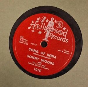 R&B 78 Sonny Woods Hollywood 1015 Chapel of Memories and Song of India - Picture 1 of 1