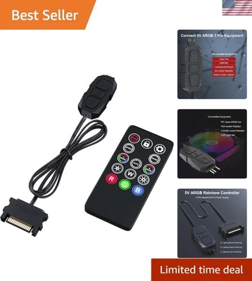 ARGB PC Fans Controller Kit with Remote for RGB Fans and Heat Sink 3 Pin - Image 1 of 4