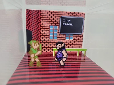Zelda II Adventure of Link "I am Error"  3D Cube Handmade NES Diorama Video Game - Image 1 of 4