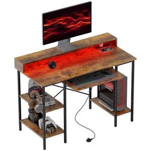 HOMCOM Gaming Schreibtisch mit Monitorständer und verschiebbarer Tastaturablage - Bild 1 von 27